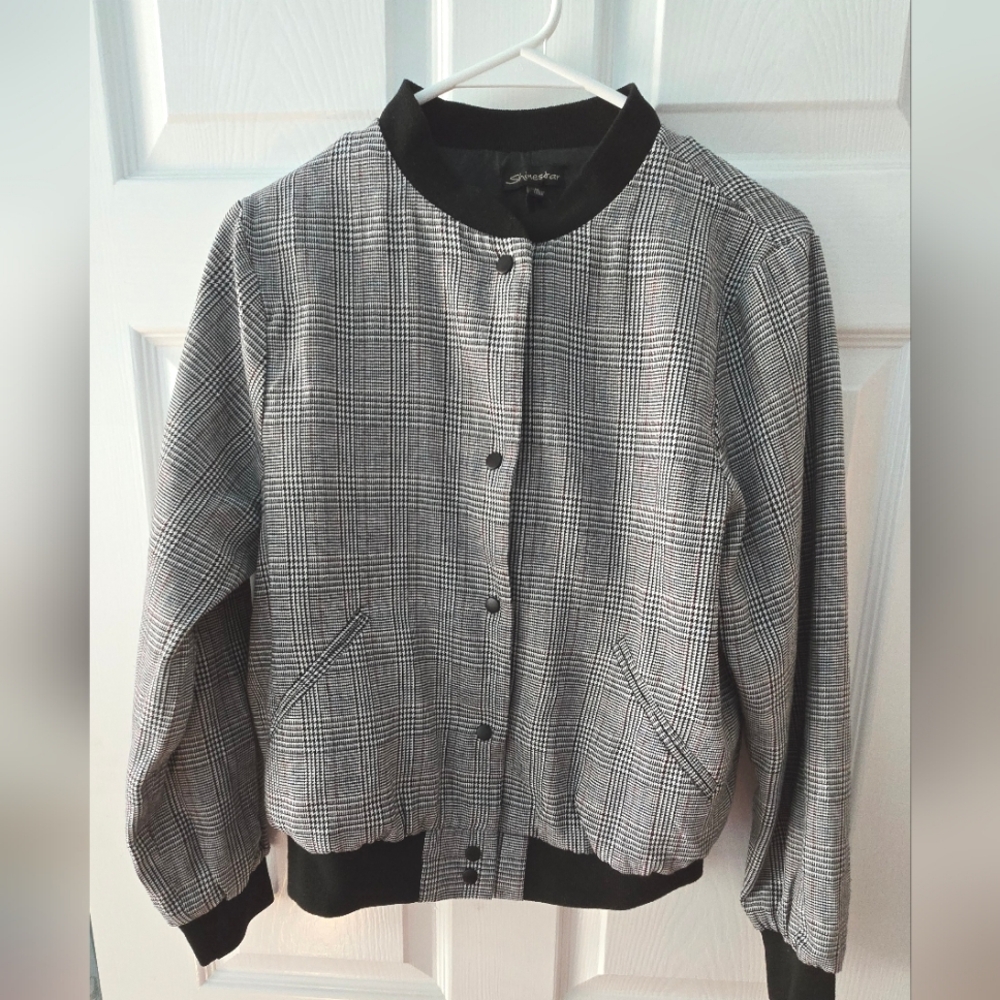 Plaid bomber jacket